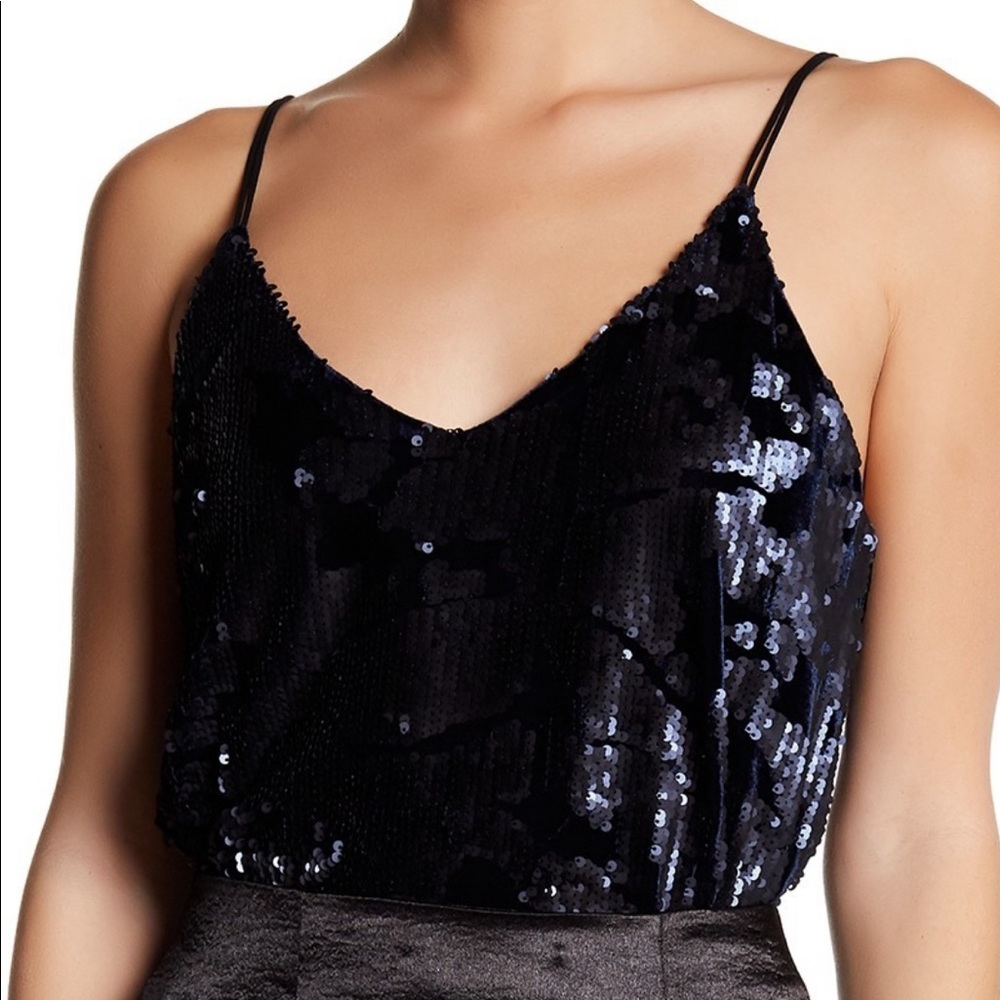 Ro & De velvet sequin Cami